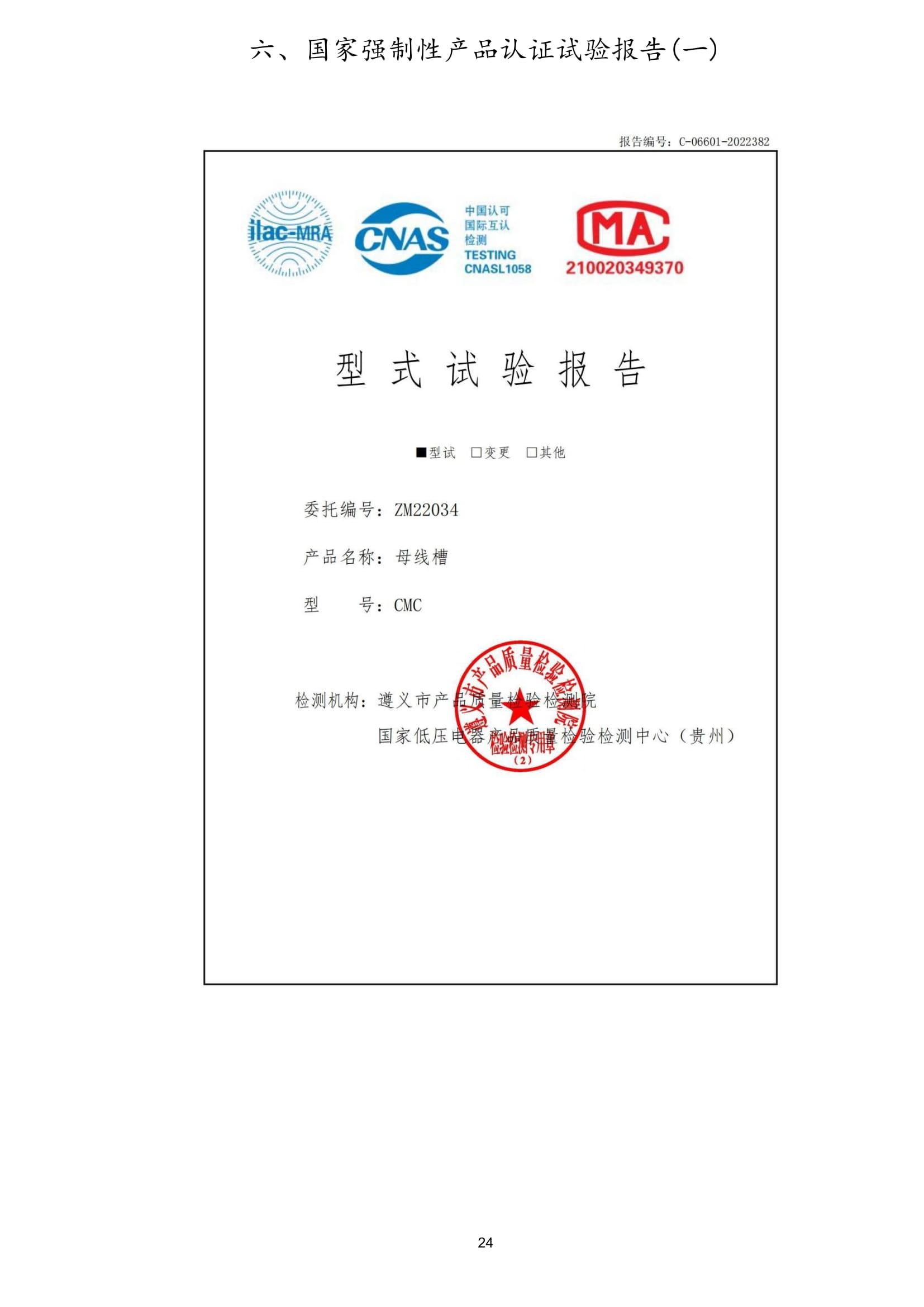 国家强制性产品认证试验报告(一)